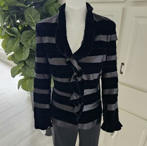 Black velvet and satin blazer L/XL